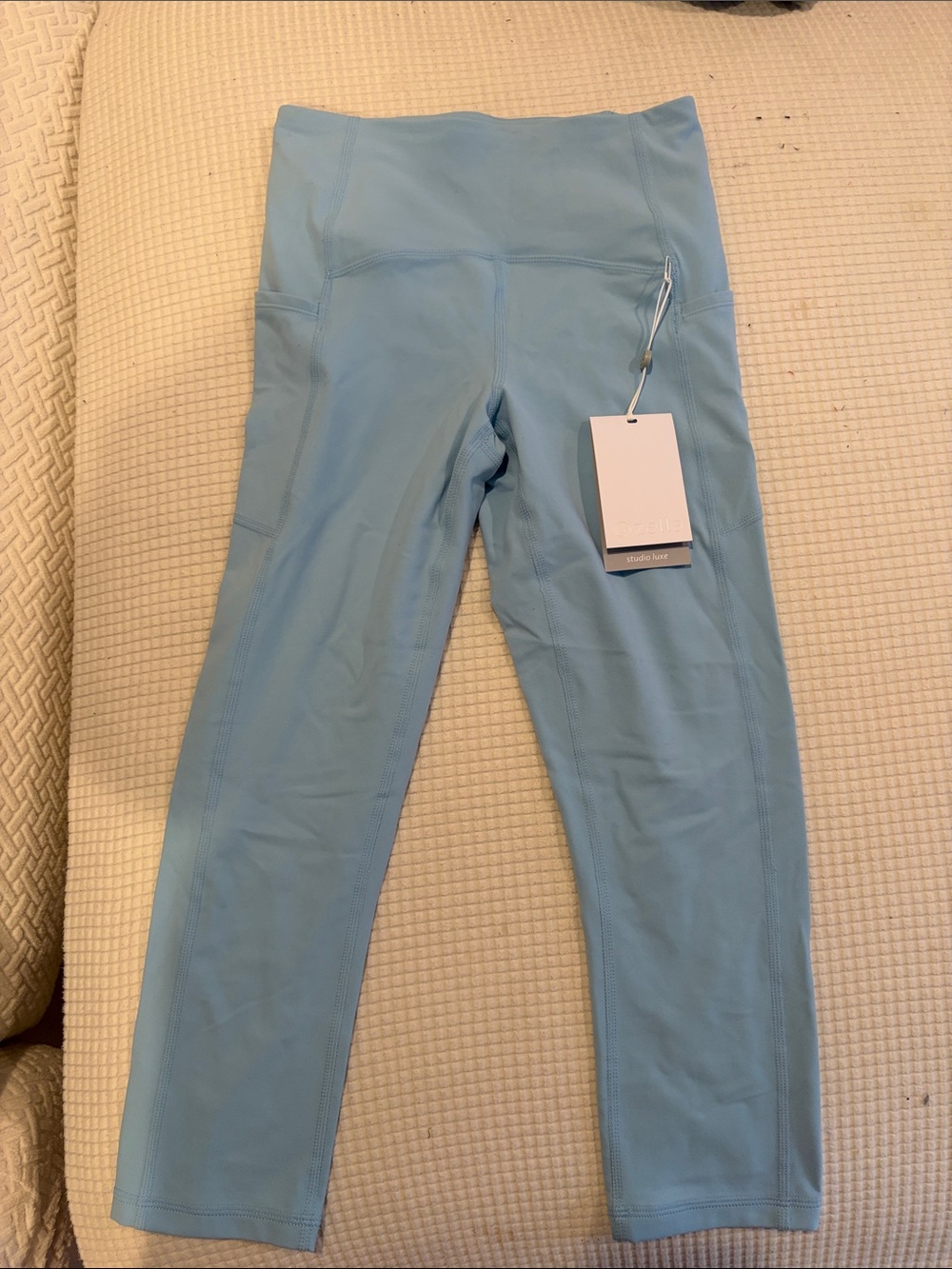 Zella  Sky Blue Performance Leggings NWT
